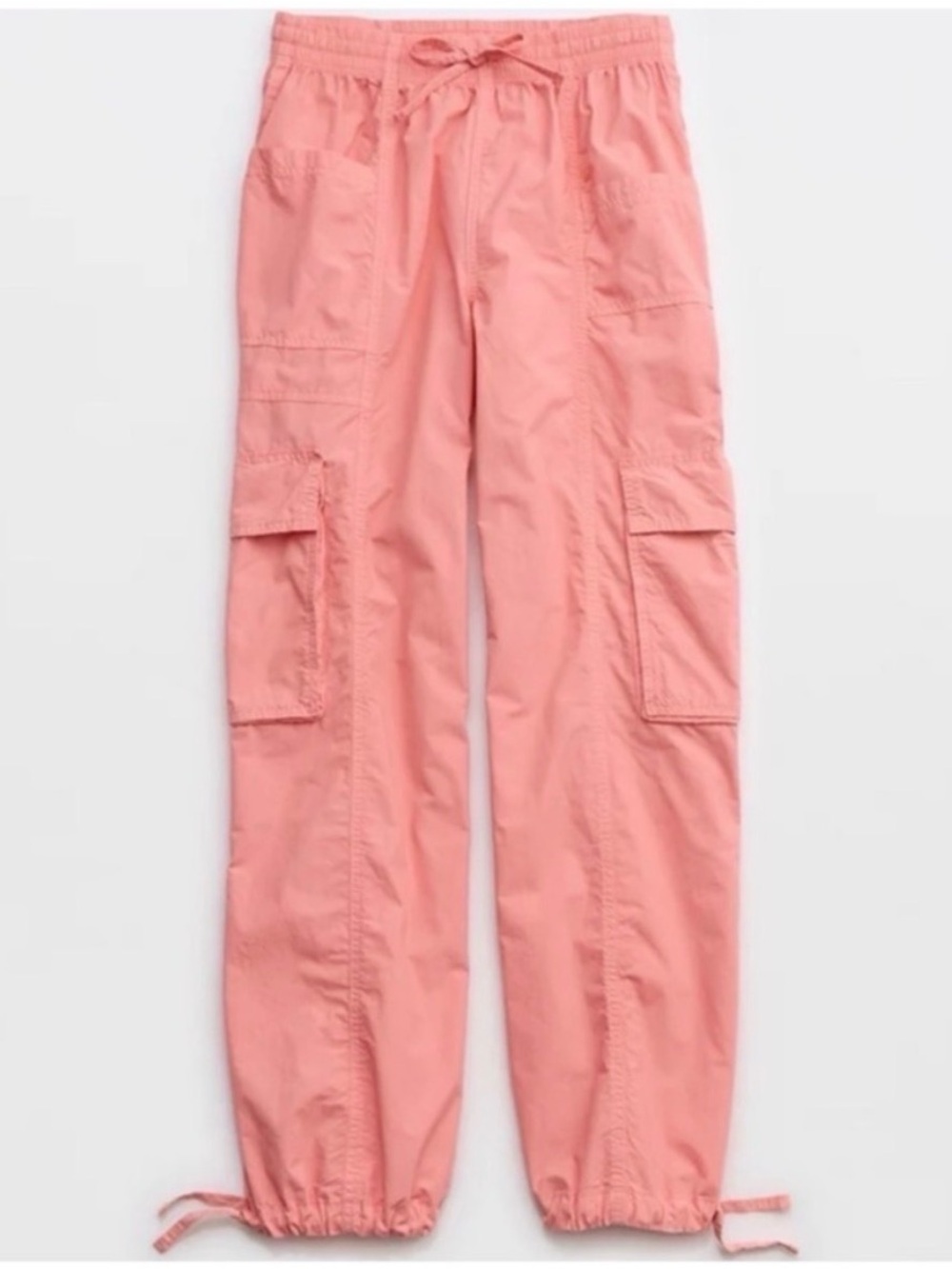 Aerie Sun Washed Guava Pink Parachute Cargo Pants Medium - Picture 6 of 7